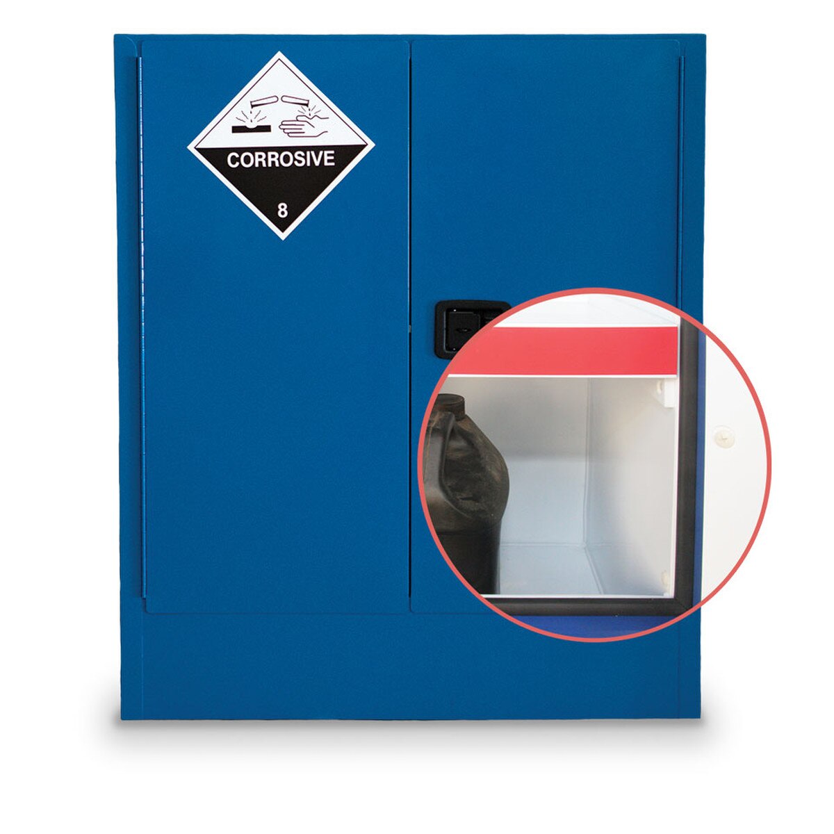 160L Poly Lined Corrosive Safety Cabinet | Safe Storage of Corrosive Liquids | Ecospill Brisbane Sydney Melbourne Perth Adelaide Canberra | CSCPL160